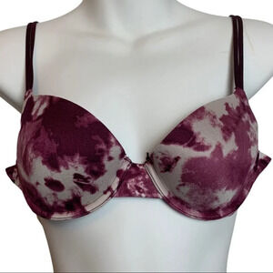 Aerie Sunnie  Demi Purple Tie-Dye Bra Size 34B